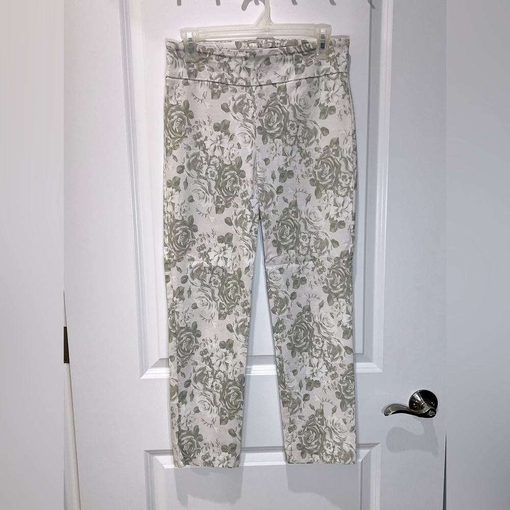 Carolina Belle Montreal Floral Ankle Pant Stretch Size 6